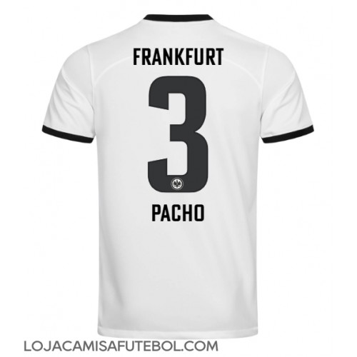 Camisa de Futebol Eintracht Frankfurt Willian Pacho #3 Equipamento Alternativo 2023-24 Manga Curta